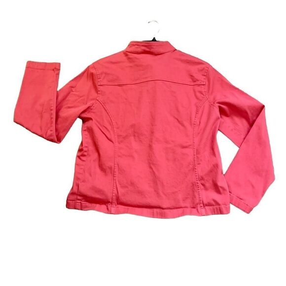 Denver Hayes Salmon Pink Jacket Zip Front Size Large - Picture 8 of 10